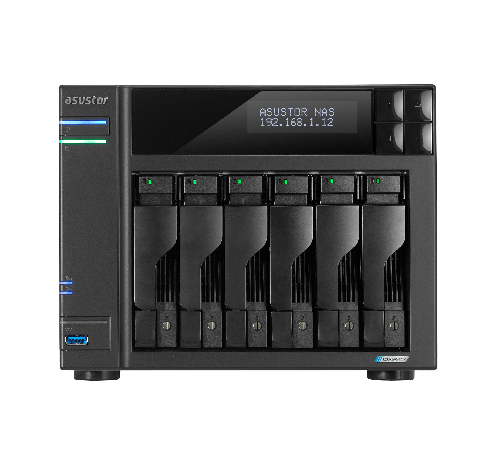 Сетевое хранилище ASUSTOR AS6706T 6-Bay NAS/Media player/Intel Celeron N5105 2.0GHz up to 2.9GHz, 8GB SO-DIMM DDR4, noHDD(HDD,SSD),2xUSB3.2,HDMI ; 90IX01N1-BW3S60 (AS6706T)
