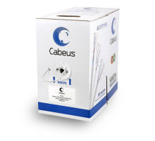 Cabeus UTP-4P-Cat.6-SOLID-GY Кабель витая пара UTP (U/UTP), категория 6, 4 пары (23 AWG), одножильный, PVC нг(А)-LS, серый (305 м) (UTP-4P-Cat.6-SOLID-GY)