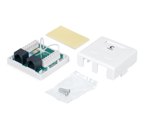 Розетка компьютерная rj-45(8p8c), категория 6, двойная Cabeus WS-8P8C-Cat.6-2 Розетка компьютерная RJ-45(8P8C), категория 6, двойная, внешняя, Dual IDC (WS-8P8C-Cat.6-2)
