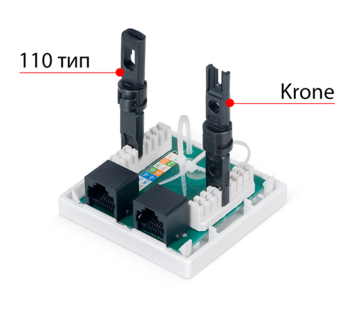 Розетка компьютерная rj-45(8p8c), категория 6, двойная Cabeus WS-8P8C-Cat.6-2 Розетка компьютерная RJ-45(8P8C), категория 6, двойная, внешняя, Dual IDC (WS-8P8C-Cat.6-2)