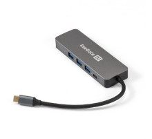 Exegate EX293984RUS Док-станция ExeGate DUB-31C/PD/H (кабель-адаптер USB Type-C --> 3xUSB3.0 + PD 60W + HDMI 4K@30Hz, Plug&Play, серый)
