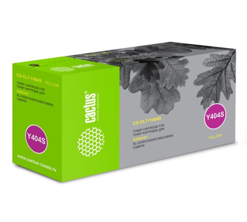 Картридж лазерный Cactus CS-CLT-Y404S CLT-Y404S желтый (1000стр.) для Samsung SL-C430/C430W/C480/C480W/C480FW