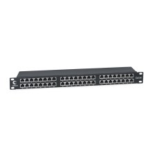 Cabeus PLHD-48-Cat.5e-SH-Dual IDC-1U Патч-панель высокой плотности 19" Высота (1U), 48 портов RJ-45, категория 5e, полностью экранированная, Dual IDC (PLHD-48-Cat.5e-SH-Dual IDC-1U)