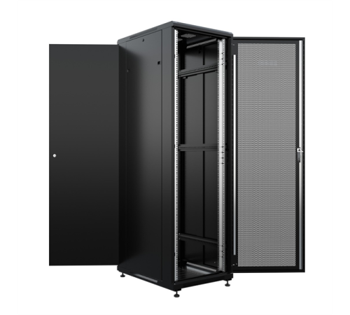 Телекоммуникационный шкаф (4403) Бастион SKAT TB-22R680PF-B Телекоммуникационный шкаф 22U/600x800мм/Пд-перф/Зд-металл/RAL9005/53,3кг/1.5 л.г (SKAT TB-22R680PF-B)