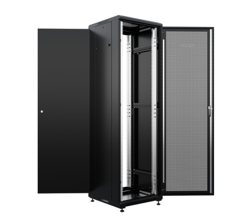 Телекоммуникационный шкаф (4401) Бастион SKAT TB-22R660PF-B Телекоммуникационный шкаф 22U/600x600мм/Пд-перф/Зд-металл/RAL9005/47,5кг/1.5 л.г (SKAT TB-22R660PF-B)