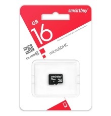 micro SDHC карта памяти Smartbuy 16GB Class 10 (без адаптеров) LE SB16GBSDCL10-00LE
