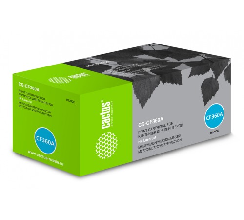 Картридж лазерный Cactus CS-CF360A CF360A черный (6000стр.) для HP CLJ M552dn/M553dn/M553N/M553x