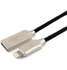 Кабель интерфейсный USB 2.0 Cablexpert CC-P-APUSB02Bk-0.5M MFI, AM/Lightning, серия Platinum, длина 0.5м, черный, блистер