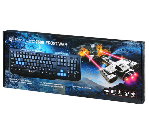 Клавиатура Оклик 750G FROST WAR черный/черный USB Multimedia for gamer Клавиатура Оклик 750G FROST WAR черный/черный USB Multimedia for gamer