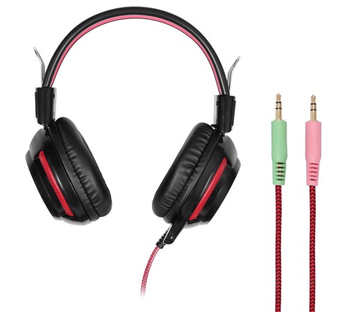 Наушники с микрофоном Оклик HS-G300 ARMAGEDDON черный/красный 2.3м мониторные оголовье (337457) Наушники с микрофоном Оклик HS-G300 ARMAGEDDON черный/красный 2.3м мониторные оголовье (337457)