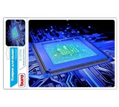 Коврик для мыши Buro BU-R51768 рисунок/процессор 220x180x2мм Коврик для мыши Buro BU-R51768 рисунок/процессор 220x180x2мм