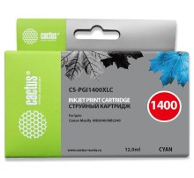 Картридж струйный Cactus CS-PGI1400XLC синий (12мл) для Canon MB2050/MB2350/MB2040/MB2340