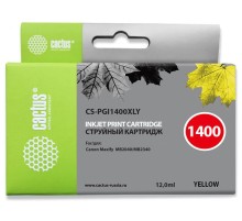 Картридж струйный Cactus CS-PGI1400XLY желтый (12мл) для Canon MB2050/MB2350/MB2040/MB2340