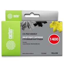 Картридж струйный Cactus CS-PGI1400XLY желтый (12мл) для Canon MB2050/MB2350/MB2040/MB2340