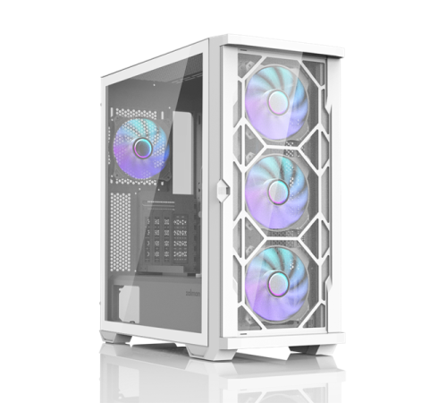 Корпус ZALMAN Z10 DUO White, ATX, WHITE, WINDOW, 2x3.5", 2x2.5", 2xUSB3.0, 1xUSB 3.1 Type-C, FRONT 3x120mm Infinity Mirror ARGB, REAR 1x120mm Infinity Mirror ARGB, replaceable front panel (Z10 DUO White)