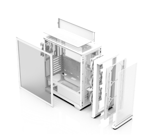 Корпус ZALMAN Z10 DUO White, ATX, WHITE, WINDOW, 2x3.5", 2x2.5", 2xUSB3.0, 1xUSB 3.1 Type-C, FRONT 3x120mm Infinity Mirror ARGB, REAR 1x120mm Infinity Mirror ARGB, replaceable front panel (Z10 DUO White)