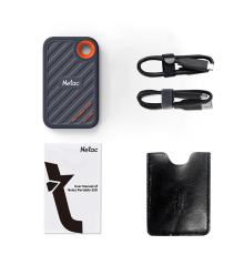 Внешний твердотельный накопитель Netac ZX20 USB 3.2 Gen 2 Type-C External SSD 1TB, R/W up to 2000MB/1800MB/s, with USB C to A cable and 20Gbps USB C to C cable
