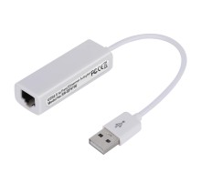 Bion Переходник с кабелем USB A - RJ45, 100мб/с, белый [BXP-A-USBA-LAN-100]