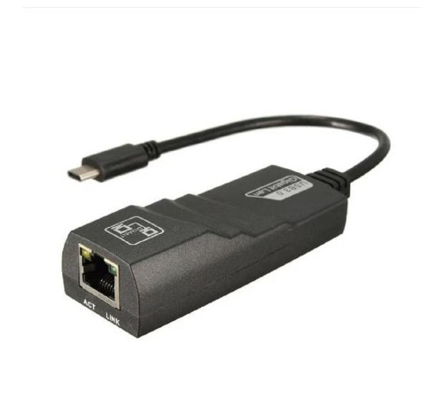 Bion Переходник с кабелем USB C - RJ45, 1000мб/с, черный [BXP-A-USBC-LAN-B]