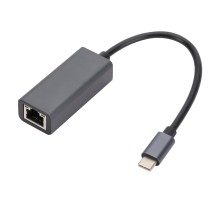 Bion Переходник с кабелем USB C - RJ45, 1000мб/с, алюминиевый корпус, черный [BXP-A-USBC-LAN-ALB]