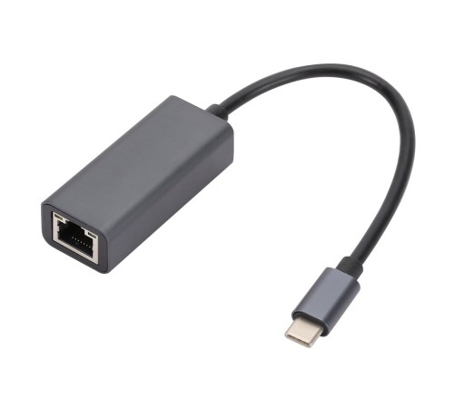 Bion Переходник с кабелем USB C - RJ45, 1000мб/с, алюминиевый корпус, черный [BXP-A-USBC-LAN-ALB]