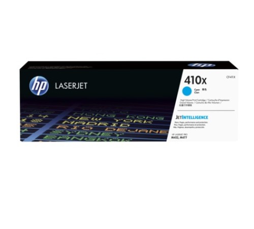 Картридж лазерный HP 410X CF411X голубой (5000стр.) для HP LJ Pro M452/M477