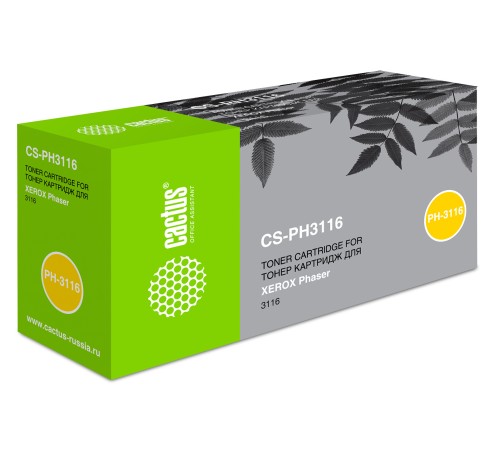 Картридж лазерный Cactus CS-PH3116 109R00748 черный (3000стр.) для Xerox Phaser 3116