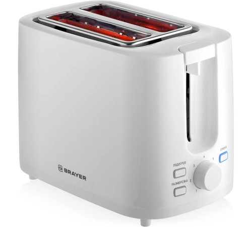 BRAYER 2107BR Тостер, 930 Вт, 7 реж, автодогр, размор, отмена, автоотключение