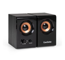 ExeGate Maestro SPS-605 (Активная, питание 220В, 2х3Вт, 30-18000Гц, цвет черный, дерево, разъем для наушников, Color Box)