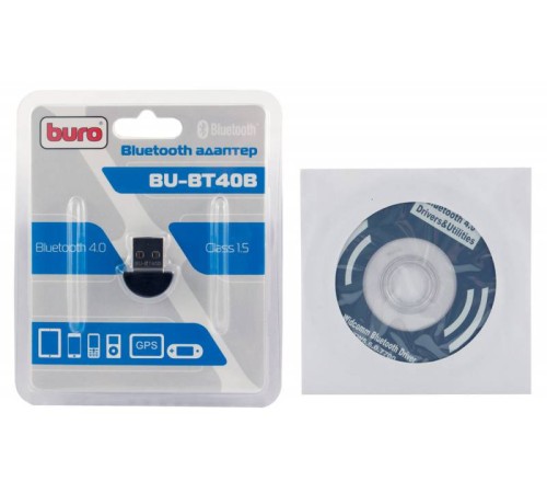 Адаптер USB Buro BU-BT40B Bluetooth 4.0+EDR class 1.5 20м черный Адаптер USB Buro BU-BT40B Bluetooth 4.0+EDR class 1.5 20м черный