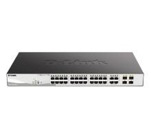 D-Link DGS-1210-28MP/F4A Настраиваемый L2 коммутатор с 24 портами 10/100/1000Base-T и 4 комбо-портами 100/1000Base-T/SFP (24 порта PoE 802.3af/at, PoE-бюджет 370 Вт)