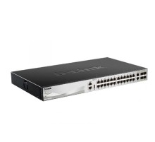 D-Link DGS-3130-30TS/B1A PROJ Управляемый L3 стекируемый коммутатор с 24 портами 10/100/1000Base-T, 2 портами 10GBase-T и 4 портами 10GBase-X SFP+