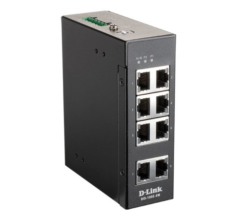D-Link DIS-100E-8W/A1A Промышленный неуправляемый коммутатор с 8 портами 10/100Base-TX