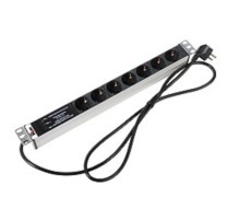 ЦМО Блок розеток Rem-16 с фил. и инд., 7 Shuko, 16A, алюм., 19", шнур 1,8 м. (R-16-7S-FI-440-1.8 )