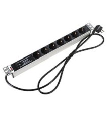 ЦМО Блок розеток Rem-16 с фил. и инд., 7 Shuko, 16A, алюм., 19", шнур 1,8 м. (R-16-7S-FI-440-1.8 )