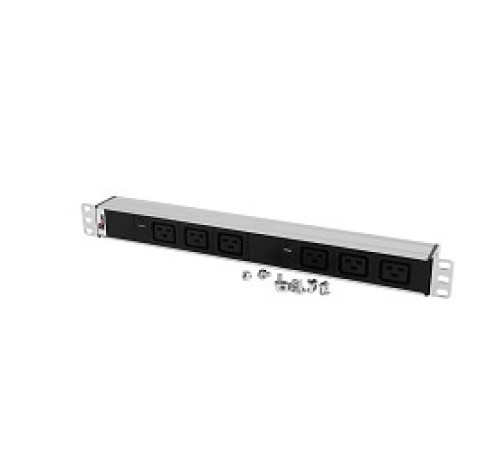ЦМО Блок розеток Rem-32 с инд., 6 IEC 60320 C19, 32А, алюм., 19", колодка (R-32-6C19-I-440-K)