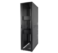 ЦМО Шкаф серверный ПРОФ напольный 48U (600x1200) дверь перфор., задние двойные перфор., черный, в сборе (ШТК-СП-48.6.12-48АА-9005)