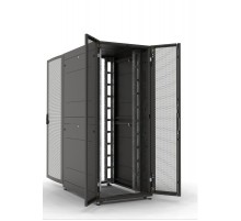 ЦМО Шкаф серверный ПРОФ напольный 48U (800 х 1000) двери двойные перф. 2 шт., черный, в сборе ШТК-СП-48.8.10-88АА-9005