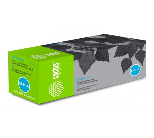 Картридж лазерный Cactus CS-CF411A CF411A голубой (2300стр.) для HP LJ M452DW/DN/NW M477FDW/M477FDN/M477FNW