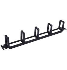 5bites CM-103B Панель-органайзер кабеля 5КОЛЕЦ / 1U / 19" / BLACK