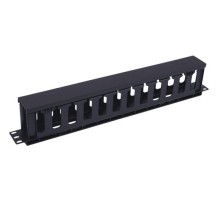5bites CM-106B Панель-органайзер кабеля ГРЕБЕНКА / КРЫШКА / 1U / 19" / BLACK