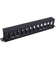 5bites CM-106B Панель-органайзер кабеля ГРЕБЕНКА / КРЫШКА / 1U / 19" / BLACK
