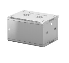 NEOMAX Шкаф телекоммуникационный  настенный 6U (600х350), металлическая дверь, замок-ключ (3 шт), разборный, цвет серый (1 коробка) [NCB-WM6U-6035MK3-100-GY]