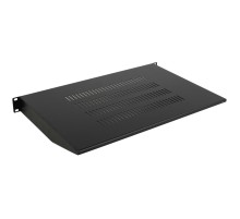 NEOMAX Полка 19"1U, для настенного шкафа, глубина 300мм, цвет черный [NM-SHF-1U45-102-BK]