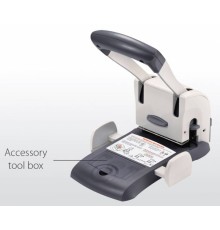 Дырокол Kw-Trio Lever-Tech HD 9546 макс.:100лист. металл/пластик серый отв.:2 с линейкой