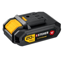 STEHER Аккумуляторная батарея, 20В 2 Ач Li-Ion тип V1  [V1-20-2]