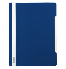 Папка-скоросшиватель Бюрократ Люкс -PSL20BLUE A4 прозрач.верх.лист пластик синий 0.14/0.18