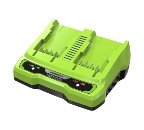 Greenworks G40UC8 Быстрое зарядное устройство для 2-х аккумуляторов,40V [2938807]