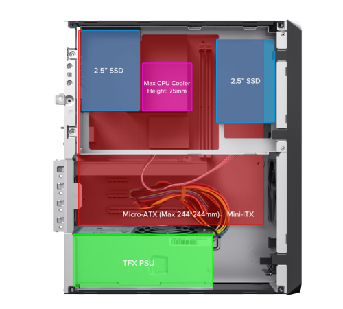 Корпус с блоком питания Foxline FL-1004-TFX230B-85