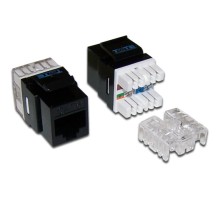 Модуль информационный Lanmaster UTP (TWT-OK45UTP/6-BK) Keystone RJ45 кат.6 черный